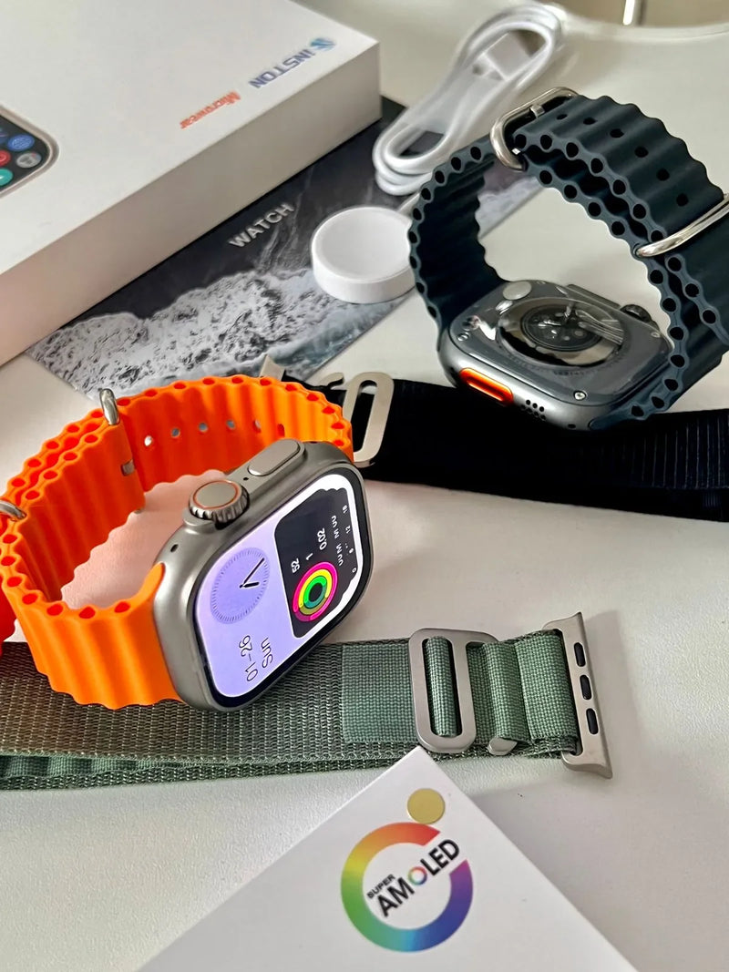 Smartwatch W69+ – Tela AMOLED de 49mm, Design Moderno e Alta Definição.