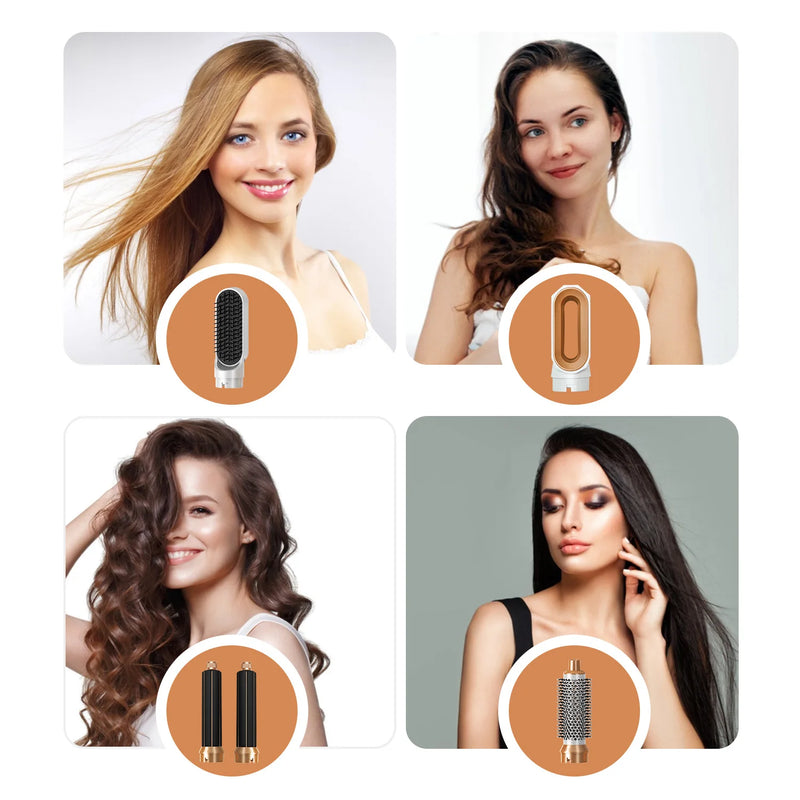 Escova Secadora 3 em 1 – Seca, Alisa e Modela com 1000W.