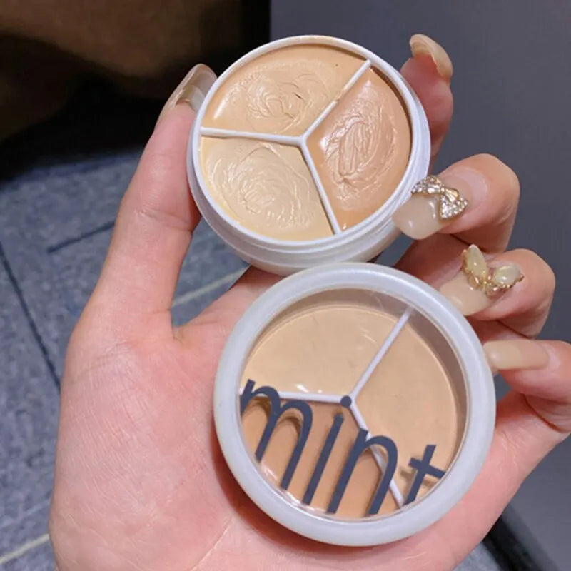 Três Corretivo de Cores Para Cobrir Spots Espinhas Black Eye Circles Lacrimal Groove Repair Foundation Maquiagem e Maquiagem
