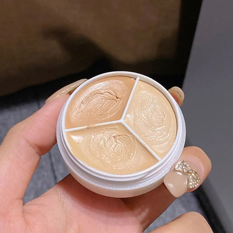 Três Corretivo de Cores Para Cobrir Spots Espinhas Black Eye Circles Lacrimal Groove Repair Foundation Maquiagem e Maquiagem