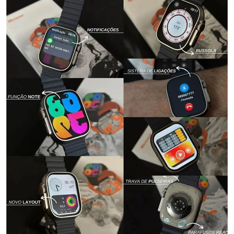 Smartwatch U9 Plus Original 2023 Lançamento NFC Siri
