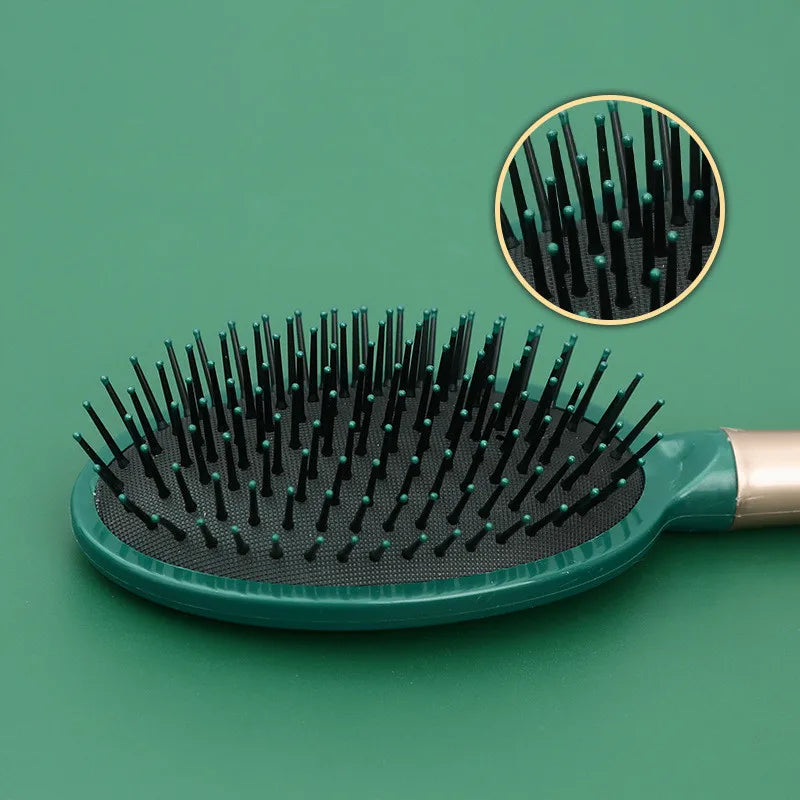 Pente Antiestático com Almofada de Ar – Massageia o Couro Cabeludo e Desembaraça Cabelos Lisos ou Cacheados (1 peça).